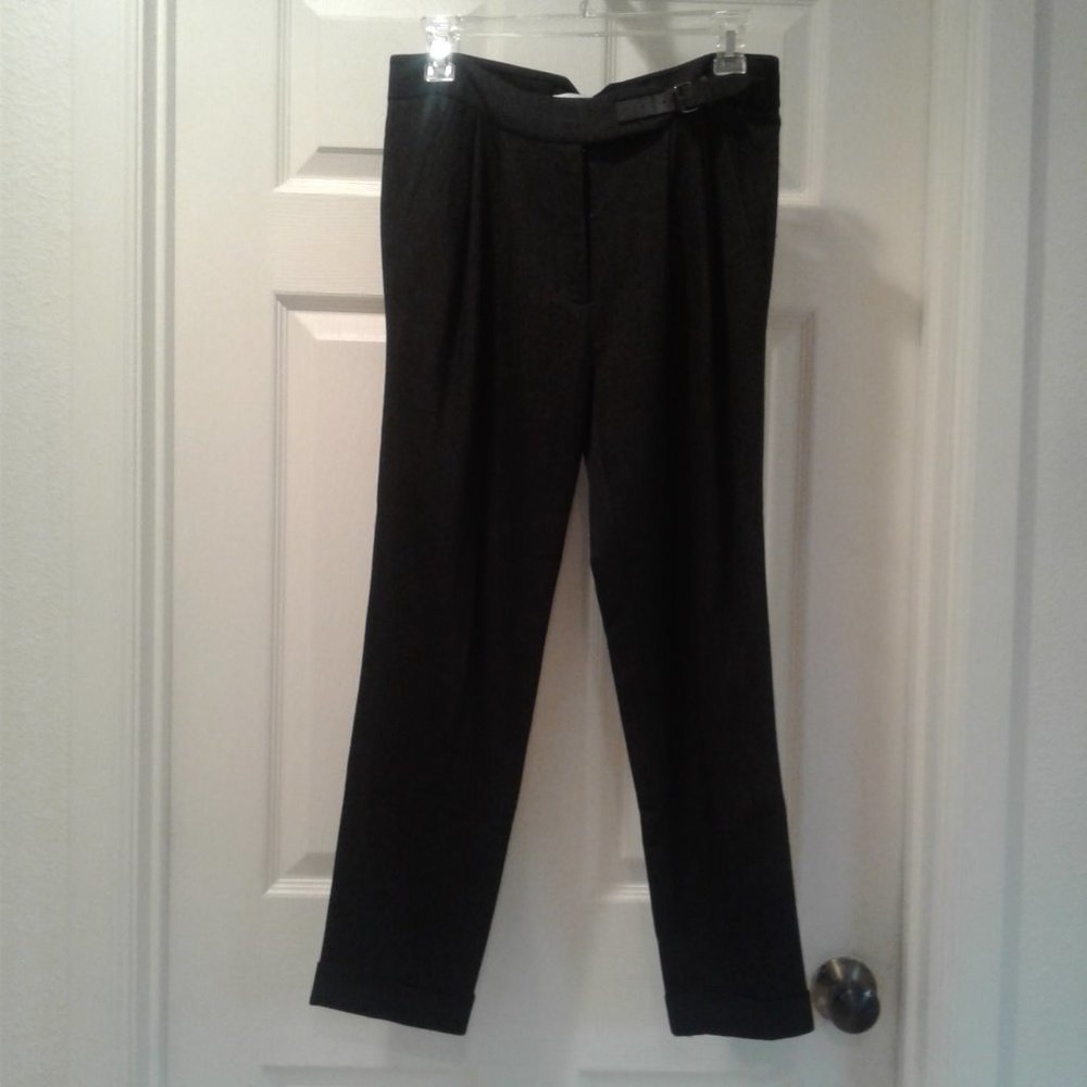 Tibi Dark Gray Pants with Pleats